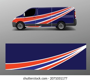 Diseño gráfico de ondas abstractas para envolver vehículo, coche de carreras, coche de marca. Recoge el vector de diseño de envoltura de vehículos de carga y camiones.