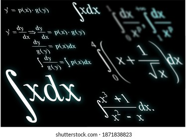 graphic abstraction differential equations and integrals, formulas, mathematical background