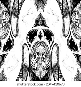 Graphic abstraction in kaleidoscope style. Vector Illustration