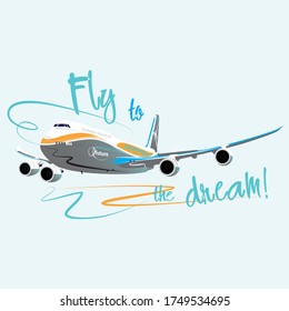 Graphic airplane model vector character illustration