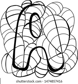 A graphic alphabet vector illustration. Concept for print, logo, icon