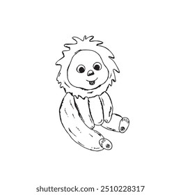  Graphic animals. Hand draws graphic illustrations on a white background. Graphic animals for design