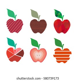 Graphic apple isolated.
