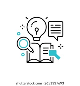 Graphic arrangement of simple cyan circles and a square on black. High contrast design in a modern minimal style.
