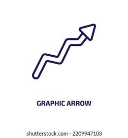 graphic arrow icon from business collection. Thin linear graphic arrow, collection, arrow outline icon isolated on white background. Line vector graphic arrow sign, symbol for web and mobile