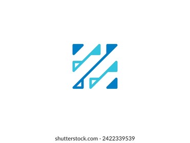 diseño de logotipo de flecha gráfica. plantilla de icono de tecnología de conexión