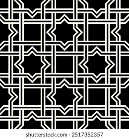 Grafische Kunst des geometrischen nahtlosen Musterdesigns. Wiederholte Muster eines druckbaren Vektors.