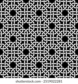 Graphic Art of Geometric Seamless pattern designs. Repeating patterns of printable vector. Interlocking knots banner backdrop layout design.