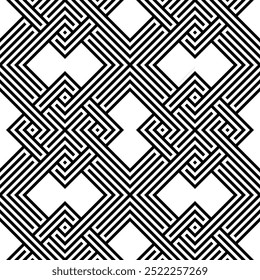 Graphic Art of Geometric Seamless pattern designs. Repeating patterns of printable vector. Interlocking knots banner backdrop layout design.