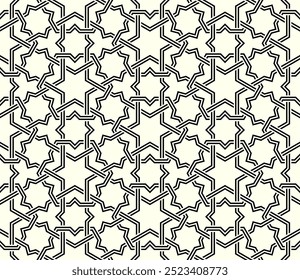 Graphic Art of Geometric Seamless pattern designs. Repeating patterns of printable vector. Interlocking knots banner backdrop layout design.