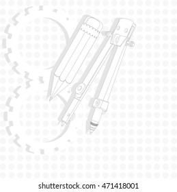 Graphic art image set for drawing