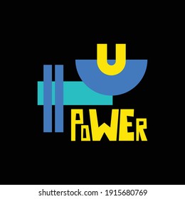 Graphic art -Power. Modern abstract design, Vector illustration