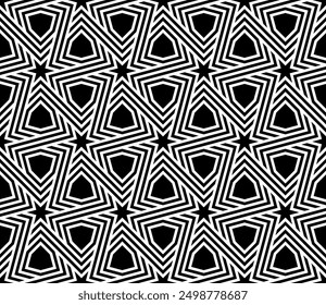 Graphic Art of Repeating Artistic pattern. Geometric shapes Seamless patterns of printable vector.
