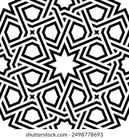 Graphic Art of Repeating Artistic pattern. Geometric shapes Seamless patterns of printable vector.