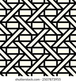 Grafische Kunst der Wiederholung künstlerischer Muster. Geometrisches nahtloses Muster eines druckbaren Vektors.