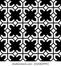 Arte gráfica de padrões orientais repetitivos. Padrão geométrico contínuo do vetor imprimível. Design de layout de plano de fundo da tampa do nó entrelaçado.