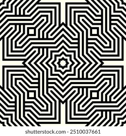 Arte gráfica de design de padrões repetidos. Padrão geométrico contínuo do vetor imprimível.