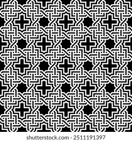 Grafische Kunst des Designs wiederholter Muster. Geometrisches nahtloses Muster eines druckbaren Vektors.