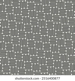 Arte gráfica de design de padrões repetidos. Padrão geométrico contínuo do vetor imprimível.