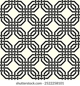 Arte gráfica de design de padrões repetidos. Padrão geométrico contínuo do vetor imprimível. Nó entrelaçado cobre projetos de layout de fundo.