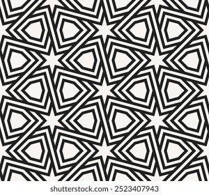 Arte gráfica de design de padrões repetidos. Padrão geométrico contínuo do vetor imprimível. Nó entrelaçado cobre projetos de layout de fundo.