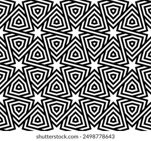 Graphic Art of Seamless Artistic pattern. Geometric shapes Repeating patterns of printable vector.