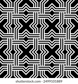 Graphic Art of Seamless Artistic pattern. Geometric shapes Repeating patterns of printable vector.