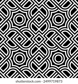 Graphic Art of Seamless Artistic pattern. Geometric Repeating patterns of printable vector.