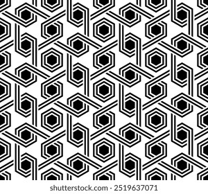 Arte gráfica de projetos de padrão sem emenda. Padrões de repetição geométrica do vetor imprimível. Os nós entrelaçados cobrem o projeto do layout do plano de fundo.