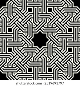 Graphic Art of Seamless pattern designs. Geometric Repeating patterns of Printable vector. Interlocking knots cover background layout design.