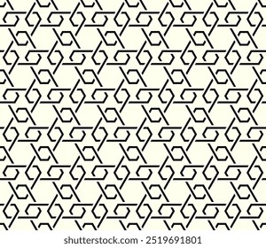 Graphic Art of Seamless pattern designs. Geometric Repeating patterns of Printable vector. Interlocking knots cover background layout design.