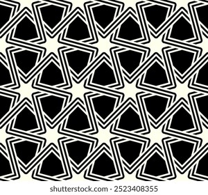 Graphic Art of Seamless pattern designs. Geometric Repeating patterns of Printable vector. Interlocking knots cover background layout design.