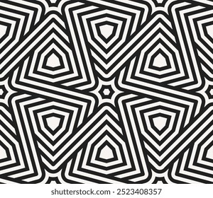 Arte gráfica de projetos de padrão sem emenda. Padrões de repetição geométrica do vetor imprimível. Os nós entrelaçados cobrem o projeto do layout do plano de fundo.