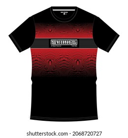 Graphic Art for T-Shirt, Word Music Record Next Track, Stamped T-Shirt with Clipping and Abstract Stamp. Ideal for confections of t-shirts and serigraphs.