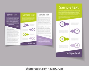 Graphic art vector illustration of paper brochure