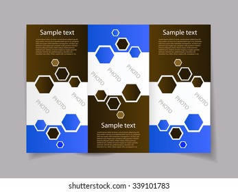 Graphic art vector illustration of paper brochure