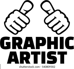 Graphic artist with thumbs