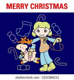 graphic artwork christmas element design for banner decorate,card and etc.