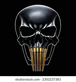 graphic artwork mask skull scary art design illustration