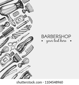 Graphic background for barbershop.