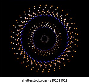 Ilustración de giro abstracta de círculo de fondo gráfico de color vectorial para diseño