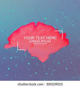 Graphic background dots with connections for your design. Vector illustration.