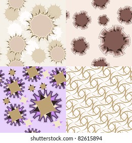 Graphic Background -  illustration. Flowers and Lines