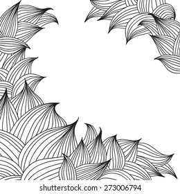 Graphic background illustration of leaves in vector format