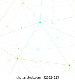 Graphic background molecule and communication. Connected lines with dots. Vector illustration.