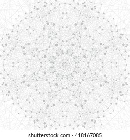 Graphic background molecule and communication. Connection line with dots. Geometric abstract composition for your design. Molecule background. Connect background. Science vector illustration.