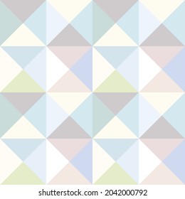 Graphic background of pastel-colored triangles