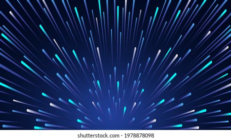 Graphic Background with Speed Radial Lines. Vector illustration