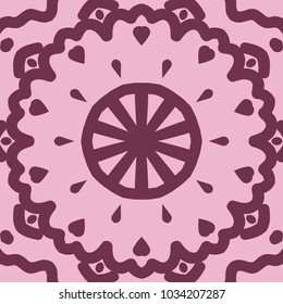 graphic background, square pattern with floral geometric ornament. illustration. for Bandanna fabric print, neck scarf or rug. vector illustration