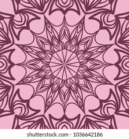 graphic background, square pattern with floral geometric ornament. illustration. for Bandanna fabric print, neck scarf or rug. vector illustration